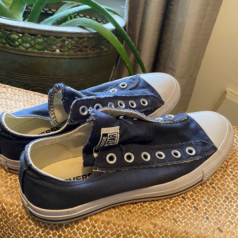 Converse blue Chuck Taylor slip ons size 8.5
